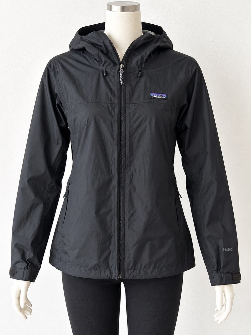 Patagonia Women’s Black H2No Hooded Rain Jacket Size S